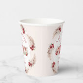 Kleine Pompoen Marsala Cream Herfst Boho Baby show Papieren Bekers (Rechts)