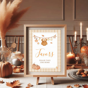 Kleine Pompoen Meisje Baby Shower Feest Favorieten Poster