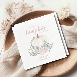 Kleine Pompoen Meisje Baby Shower Servet