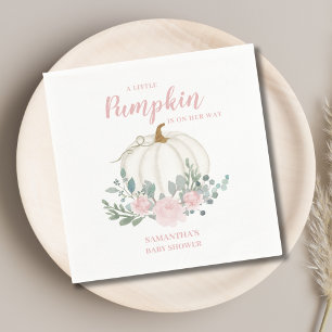 Kleine Pompoen Meisje Baby Shower Servet