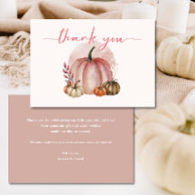 Kleine Pompoen Meisje Roze Baby Shower Bedankt