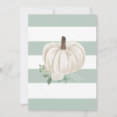 Kleine pompoen meisjes 1e verjaardag uitnodiging (Achterkant)