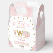 Kleine pompoen meisjes 2e verjaardag bedankdoosjes (Geopend)