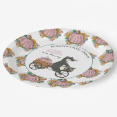 Kleine pompoen op de Way Girl Baby shower Papieren Bordje (Gekanteld)