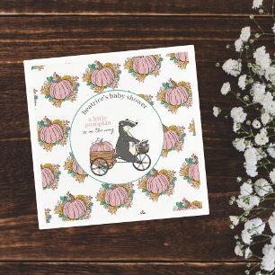 Kleine pompoen op de Way Girl Baby shower Servet