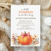 Kleine pompoen op haar weg herfst Baby shower Kaart