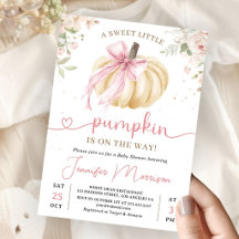 Kleine Pompoen op Weg Roze Strik Baby Borrel