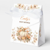 Kleine pompoen pastel witte Baby shower kleine ten Bedankdoosjes (Voorkant Zijde)