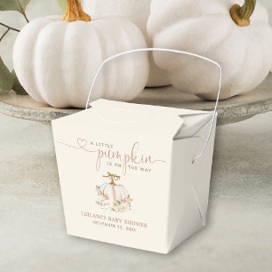 Kleine pompoen rustiek Baby shower Bedankdoosjes