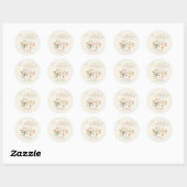 Kleine pompoen rustiek bloemig Baby shower Ronde Sticker (Vel)