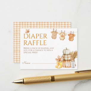 Kleine Pompoen Rustieke Boerderij Baby Shower Luie Informatiekaartje