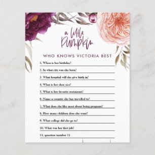 Kleine pompoen waterverf baby shower flyer