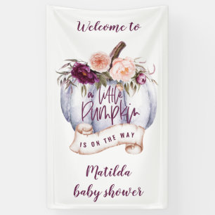 Kleine pompoen waterverf herfst baby shower spandoek
