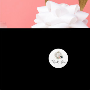 Kleine pompoen zijn onderweg naar Baby shower Ronde Sticker