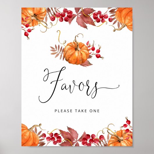 Kleine pompoen zijn onderweg naar het herfst Favor Poster (Voorkant)