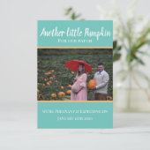 Kleine pompoen Zwangerschap Aankondiging Kaart (Staand voorkant)