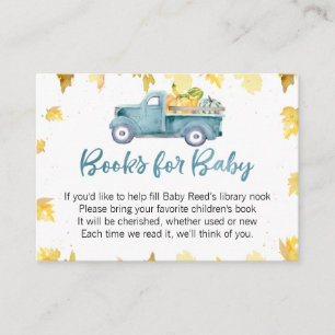 Kleine pompoenboekje voor Baby shower voor Baby Visitekaartje