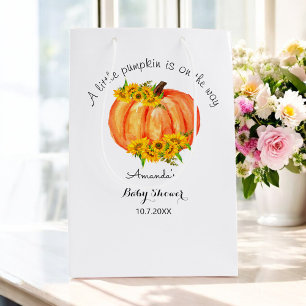 Kleine pompoenen Baby shower Medium Cadeauzakje