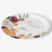 Kleine pompoenen herfst baby shower papieren bordje (Gekanteld)