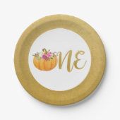 Kleine pompoenen Herfst Papieren Borden Papieren Bordje (Voorkant)