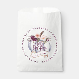 Kleine pompoenen waterverf herfst baby shower eetb bedankzakje