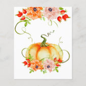 Kleine pompoenflorale wensen voor baby (Achterkant)