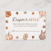 Kleine pompoenHerfst Baby shower Diaper Raffle Informatiekaartje (Voorkant)