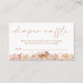 Kleine pompoenHerfst Baby shower Diaper Raffle Informatiekaartje (Voorkant)