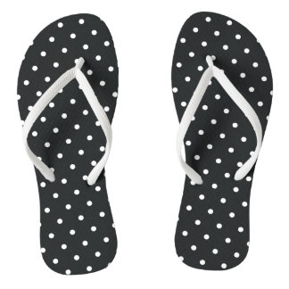 Kleine pooldonkere witte Teenslippers