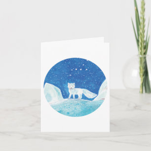 Kleine Poolvos (Vulpes lagopus) Illustratie Kaart
