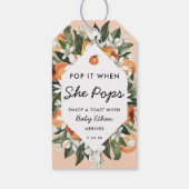 Kleine Pop als ze champagne Poppen Cadeaulabel (Achterkant)