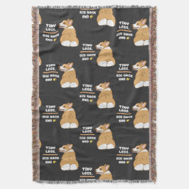 Kleine poten, grote achterkant | Corgi-hondliefheb Deken