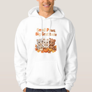 Kleine poten, grote dankbaarheid Thanksgiving T-sh Hoodie