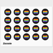 Kleine Pride Flag Subtiele Pride Regenboogmaand Ronde Sticker (Vel)