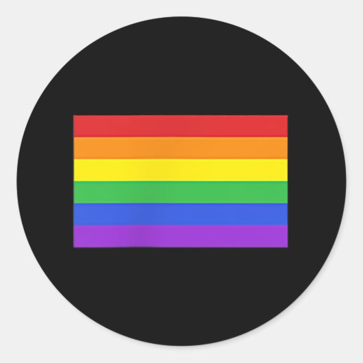 Kleine Pride Flag Subtiele Pride Regenboogmaand Ronde Sticker (Voorkant)