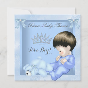 Kleine Prins Baby Shower Schattige Jongen Blauwe S Kaart