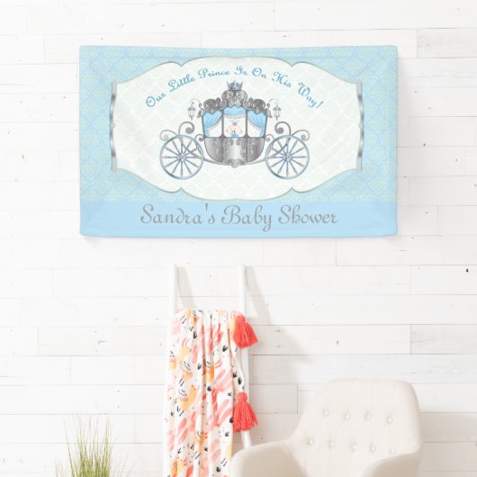 Kleine prins, blauw Baby shower Spandoek (Insitu)