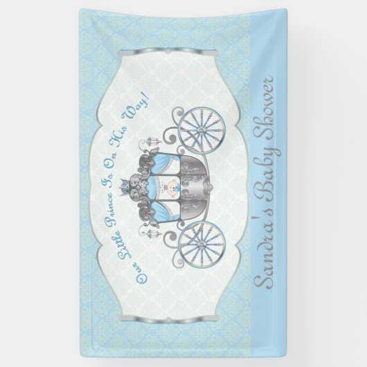 Kleine prins, blauw Baby shower Spandoek (Verticaal)