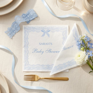 Kleine Prins Blauwe Kant Baby Shower Jongen Servet