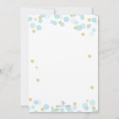 Kleine Prins eerste verjaardag Blauw Goud Kaart (Achterkant)