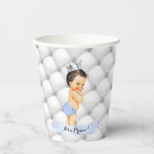 Kleine Prins Lichtblauw Witte Diamanten Baby Jonge Papieren Bekers