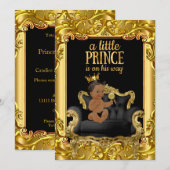Kleine prins op de troonenne Etnische Baby shower Kaart (Voorkant / Achterkant)