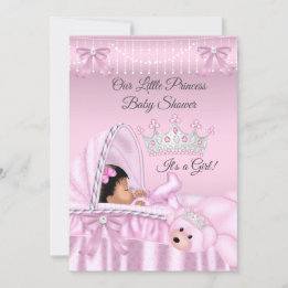 Kleine Prinses Baby Shower Meisje roze Etnisch Kaart