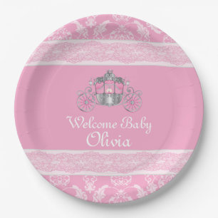 Kleine prinses, Cute, Baby shower, papieren Borden Papieren Bordje