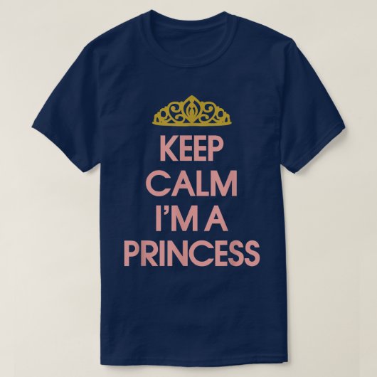Kleine prinses, Funny Keep Calm Ik ben een prinses T-shirt (Design voorkant)