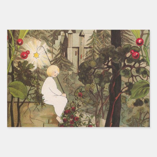 Kleine prinses in het bos inpakpapier vel (Voorkant)