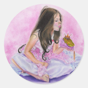 Kleine prinses Kisskikker Ronde Sticker