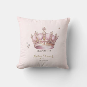 Kleine Prinses Kroon Parels Stippen Baby Shower Kussen