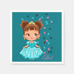 Kleine Prinses LILIBET Turquoise Mooie Meisjesacht Servet
