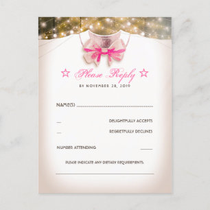 Kleine prinses Meisje Baby shower RSVP Briefkaart
